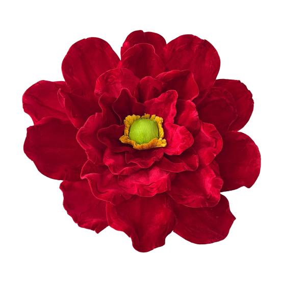 Large Velvet Artificial Magnolia Flower Christmas Faux Red Poinsettia Flower for Wedding Party Christmas Home Decor