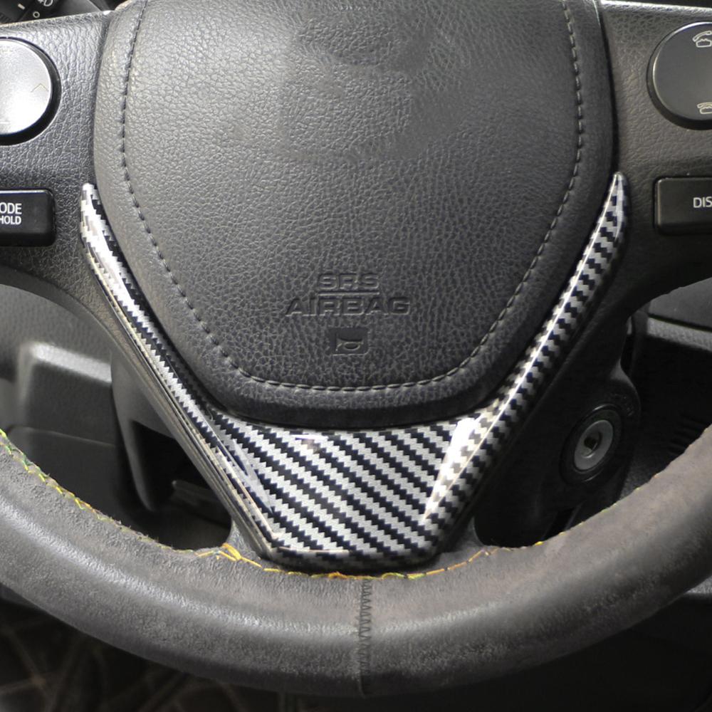Car Steering Wheel Trim Cover for Toyota Corolla RAV4 2014 2015 2016 2017 2018 Decoration Sticker Protector Interior Accessories