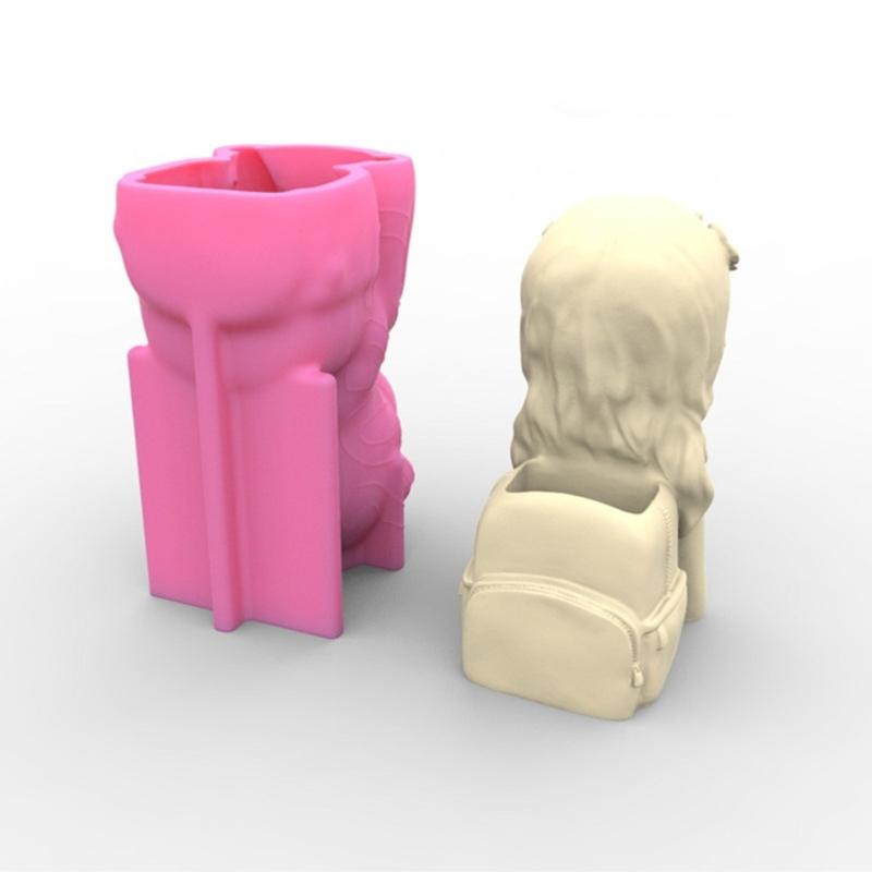 Succulents Flower Pot Resin Silicone Mold Suitable for Diy Garden Concrete Flower Pot Candle Holder Crafts Home Decor