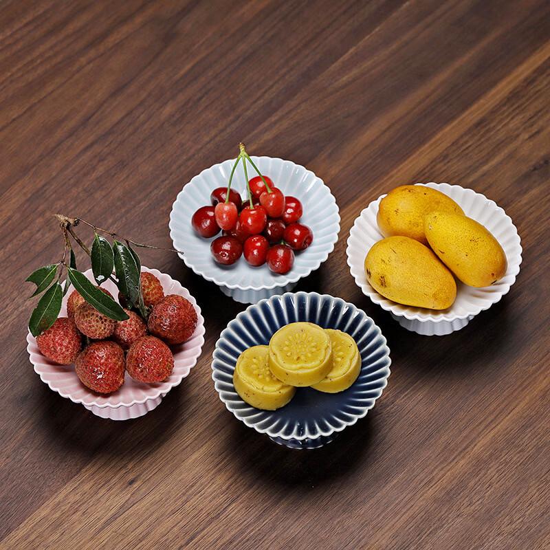 Zen Ceramic High-Foot Snack Plate