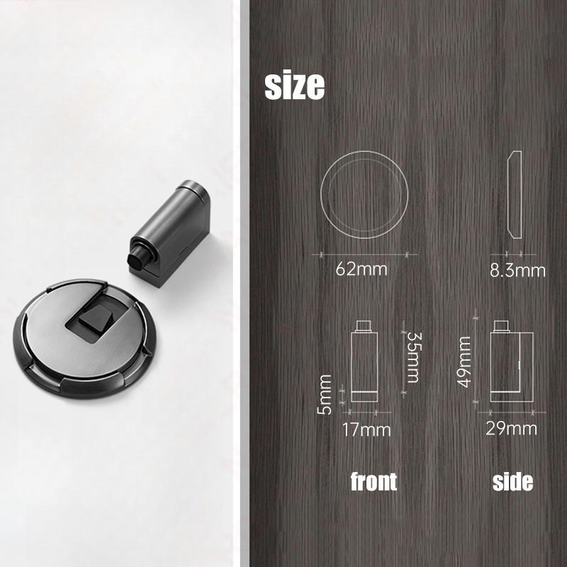 Heavy Duty Mechanical Door Stop Adjustable Windproof Zinc Alloy Door Stopper Non-punch Magnetic Door Holder