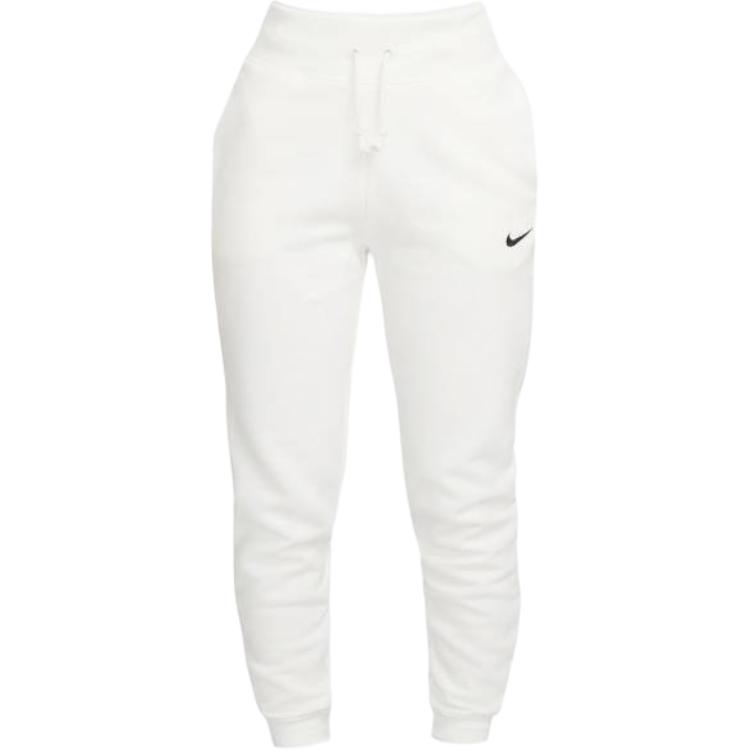Nike Logo High-Waisted Slim Fit Joggers Women Bottoms White DQ5689-133 XS
