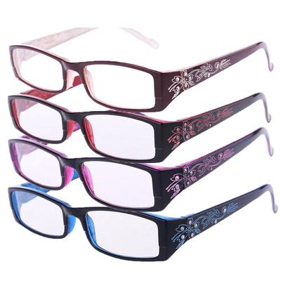 Fashionable Flower Diamond Scarves Eyeglasses Frame Resin Women Fashion Glasses Reading Rimed