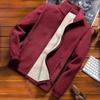Men's Plus Size Thick Fleece-Lined Lambswool Winter Sweatshirt Jacket