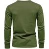 2023 Men's European & American Henley Collar Long Sleeve Solid Casual T-Shirt