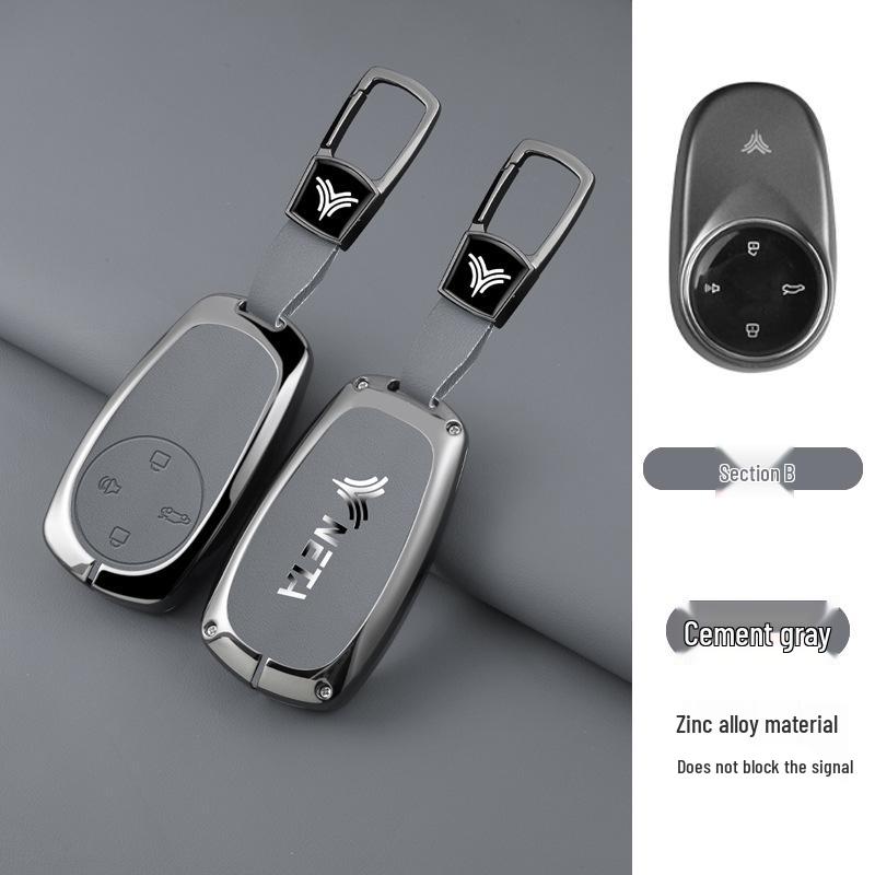 Nezha S Key Case: Luxury Metal Hanging Key Buckle for New Energy V Car – Anti-Lost Remote Control Bag for Men (U2/GT)
