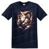 Ram Head Fire Artistic T Shirt Wild Animal Graphic Tee Fire Design