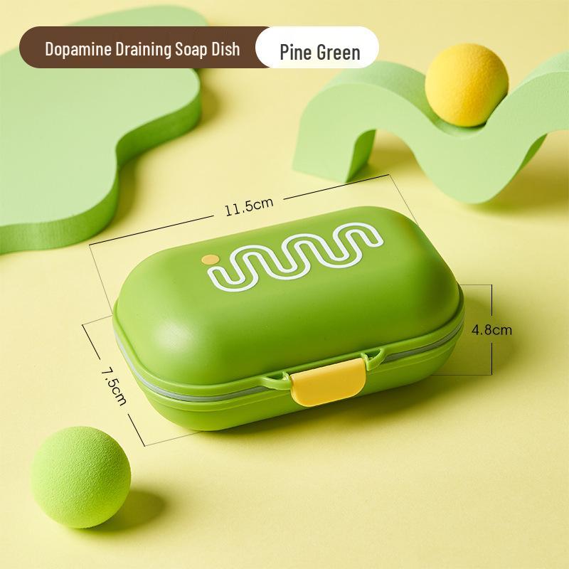 Portable High-End Soap Dish with Drain and Lid for Travel