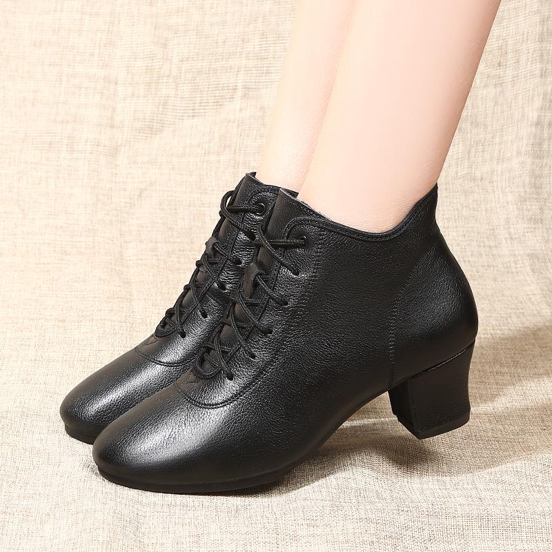 

Women s Soft Sole High-Top Latin Ballroom Dance Boots 40