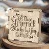 Folding Wooden Photo Storage Box Vintage Flip Cover Memory Box Practical Photo Album Box  Couple