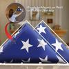 Flag Holder with Cover Transparent Flag Display Case Triangle Flag Container