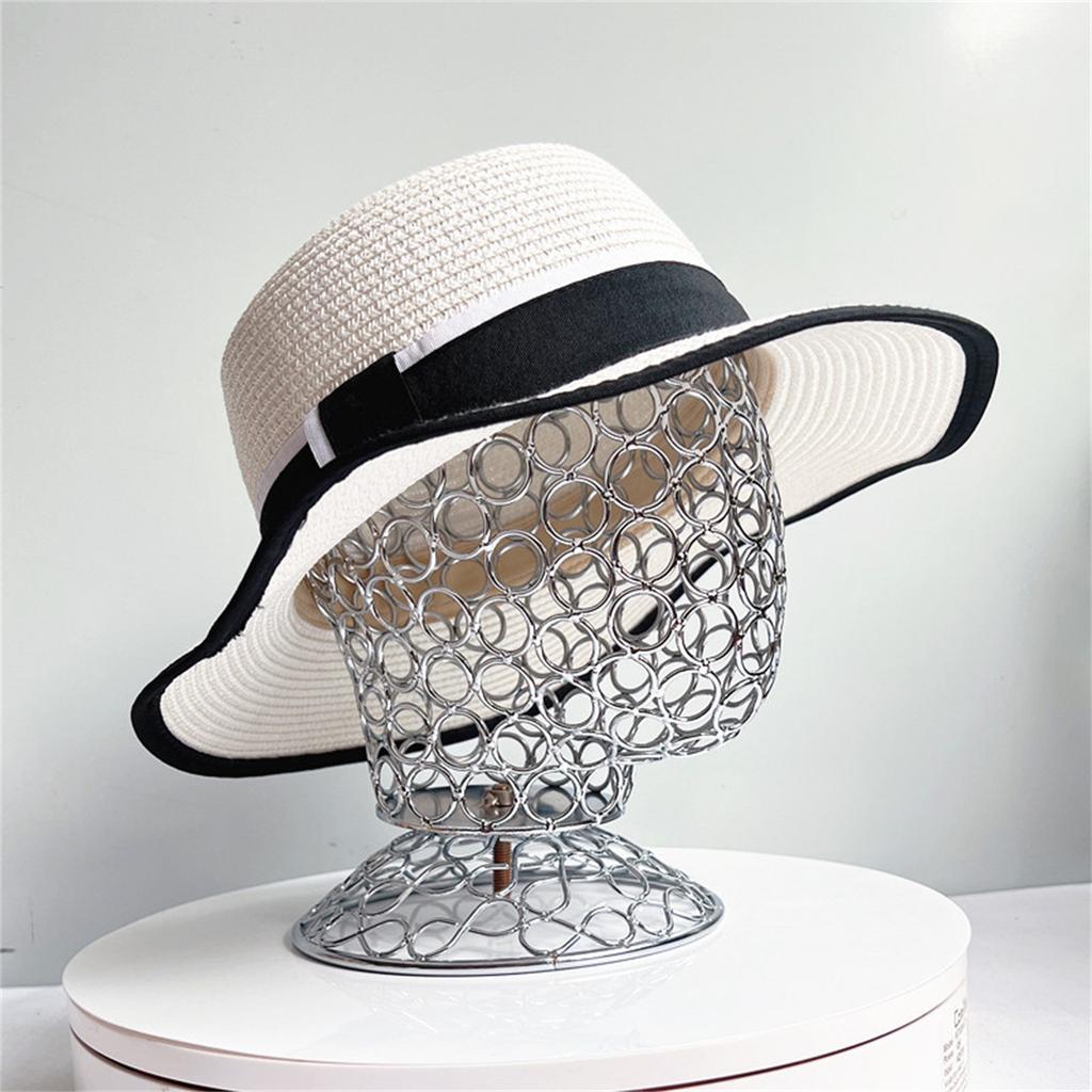 Creative Iron Art Wig Stand Mannequin Head Hollow Iron Hat Rack Suitable for Showcasing Wigs Hats and Accessories