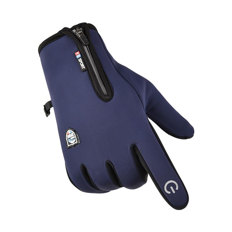 Warm Cycling Gloves for Men and Women Waterproof Plus Velvet Outdoor Sports Ski Winter Anti Slip Touch Screen Winter Gloves