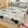 1 Pc Cat Printed Bed Sheet for Double Bed Single/Queen/King Bed Cover for Kids Pure 100% Cotton Sabanas Cama Matrimonial Sheets