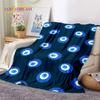 3D Evil Eye Turkey Blue Nazar Eye of Horus Cobertores de flanela macia, cobertor confortável para camas de piquenique, sofá, quarto