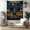 Mbappe Individuell Dein Name Wanddeko Wandteppich Kunst Für Haustiergedenken Geburtstag Hochzeitsparty Kulisse Familiengeschenk