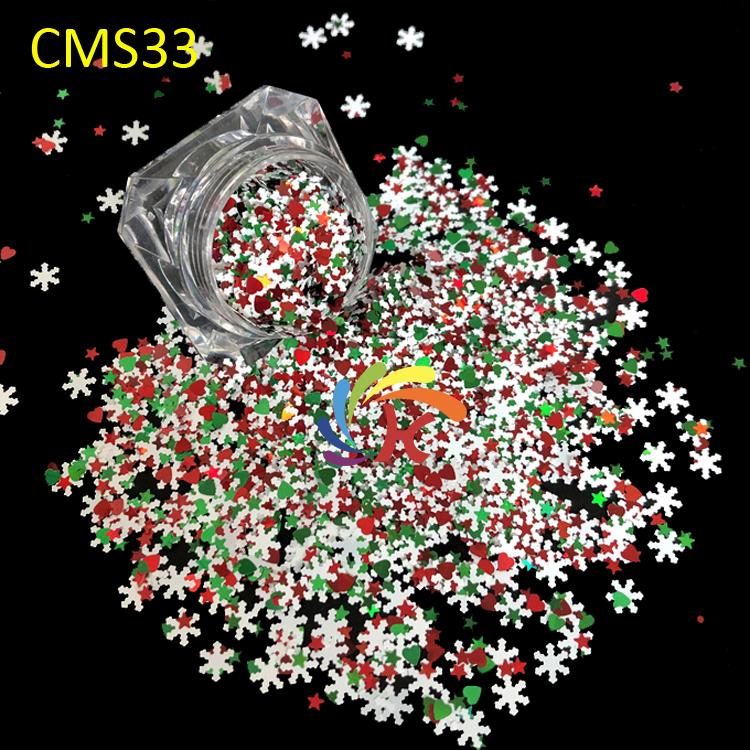 Bulk Other Christmas Decorations Chunky Mix Glitter Shapes for Resin Art Glitter