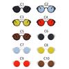 New Steampunk Sunglasses Men Women Round Red Lens Punk Gothic Style UV400 Shades Black Frame