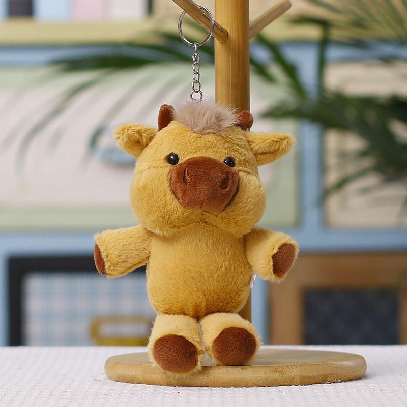 Portachiavi Mucca di Peluche con Imbottitura in Cotone PP per Bambini e Ragazzi Regalo