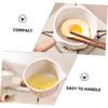 Stovetop Sauce Frying Pan Aluminum Nonstick Pot with Pour Spouts Wooden Handle for Pouring Oil Heating Boiling Milk Frying Eggs