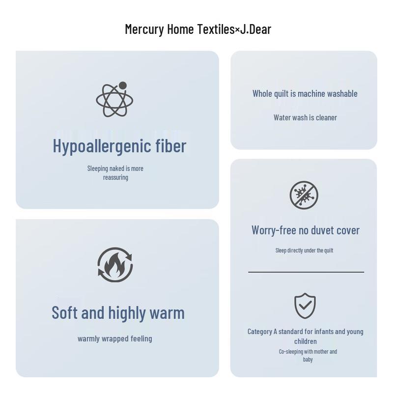 Mercury JDear Hypoallergenic Washable Puff Quilt