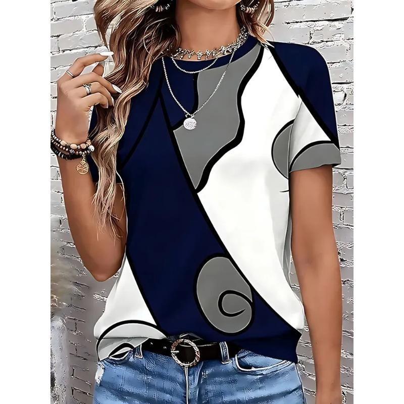 3D Printed Summer Fashion Women's T-Shirt Breathable Casual