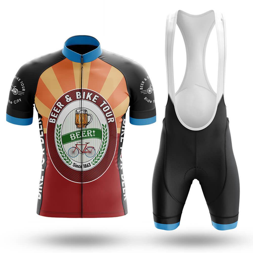 2025 Neue Bier Team Radsportbekleidung Herren Sommer Kurzarm Radtrikot Set Atmungsaktiv Mountainbike Rennrad Fahrradbekleidung
