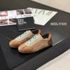 Cowhide Version~ Retro German Training Shoes Women's Tide 2026 Autumn New Color Matching Flat Casual Lace-up Sports Shoes Board Shoes