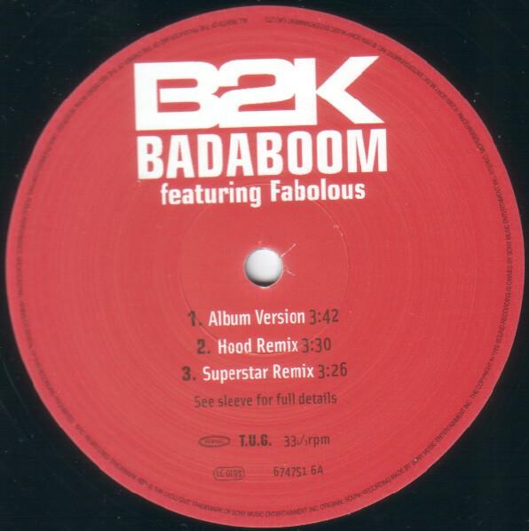 

12inch Record B2K - Badaboom 6747516 Epic 2004 US Rap & Hip-Hop/R&B Used