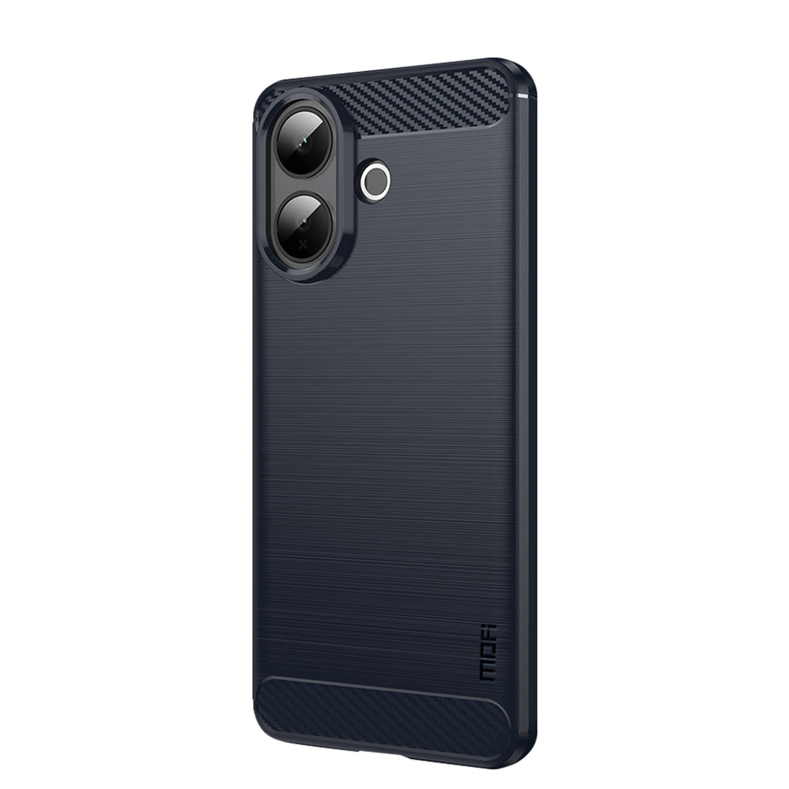 

Для vivo V60 Lite 5G/vivo V60 Lite 4G Задня кришка MOFI Матова текстура Вуглецеве волокно М який TPU чохол