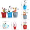 Dog Resin Letter Plant Pot Figurine Decor For Indoor Gardening And Gift Giving