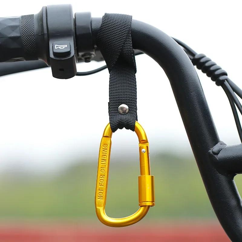 Motorcycle Electric Scooter Hook Front Hook Aluminum Alloy Handlebar Hook for Bicycle Handlebar Hook Clip No-Drill Hook Black