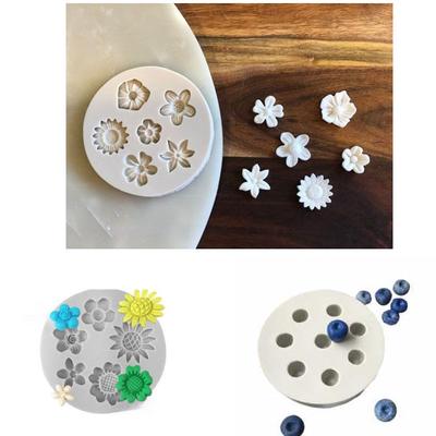 Silikon Fondantformen zum Kuchendekorieren Schokolade Polymer Clay Seifenherstellung DIY-Projekte mit Rosenblüten-Design