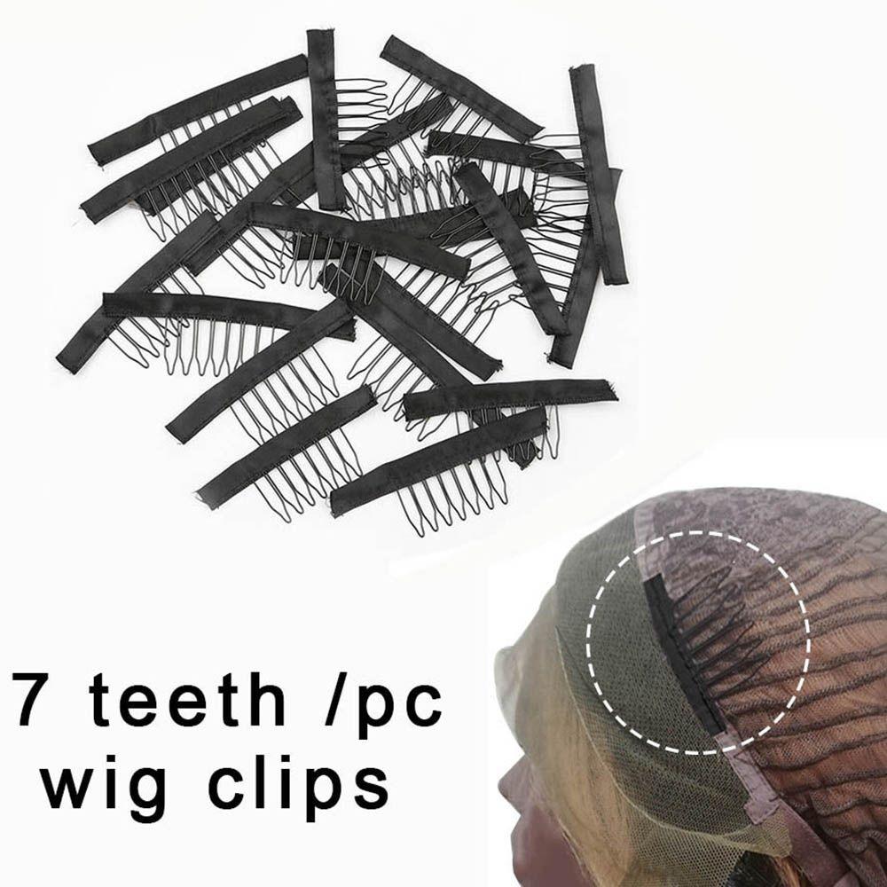 For Hairpiece Caps Wig Caps Clips Black Lace Hair Extensions Wig Clips Hair Comb Wig Accessories