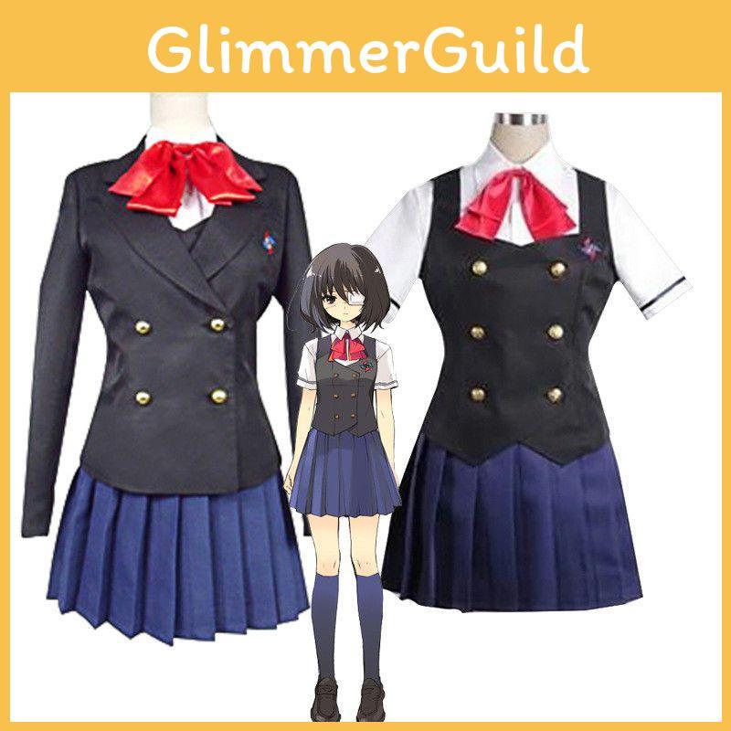 Exquisite Another Mei Misaki Akazawa Izumi Cosplay Costume With Eyemask For Anime Lovers