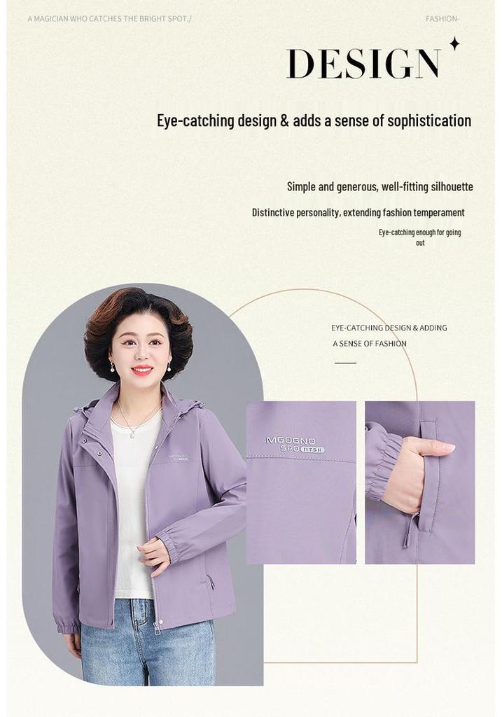 Stylish Hooded Spring Jacket for Middle-Aged Moms - 2026 Edition