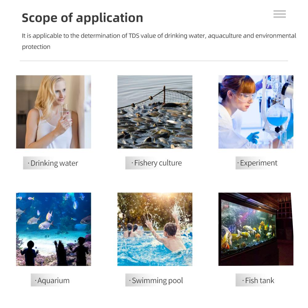 Portable TDS Meter LCD Display Water Quality Tester TDS Temp Meter 0-9990ppm One Click Detection TDS Test Pen For Pool Aquarium