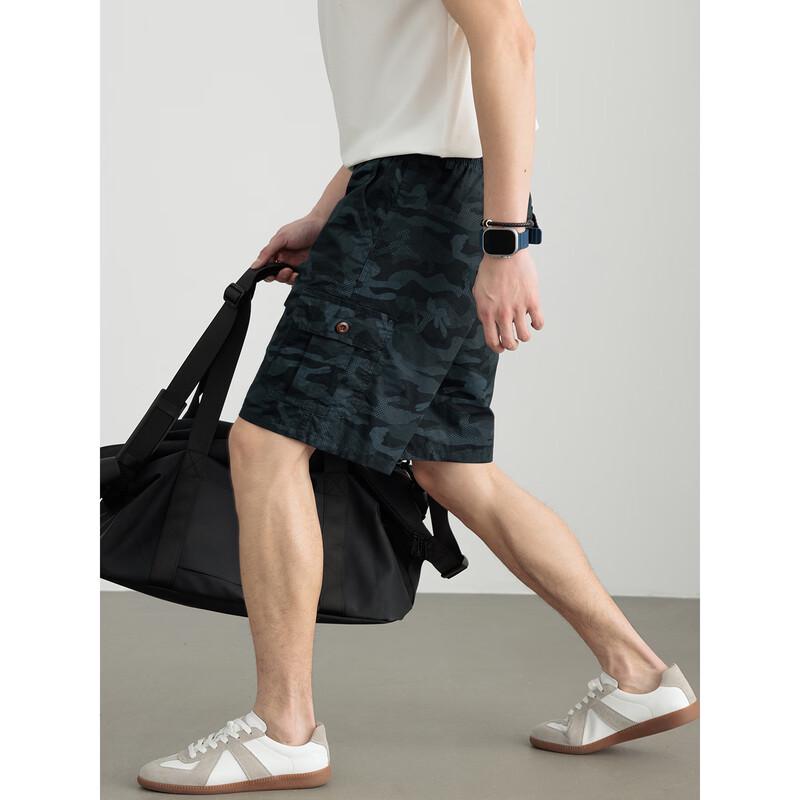Hengyuanxiang Men's Cotton Loose Cargo Shorts