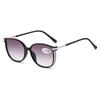 Retro Gray and Tea Lens Progressive Reading Glasses with Large Frame