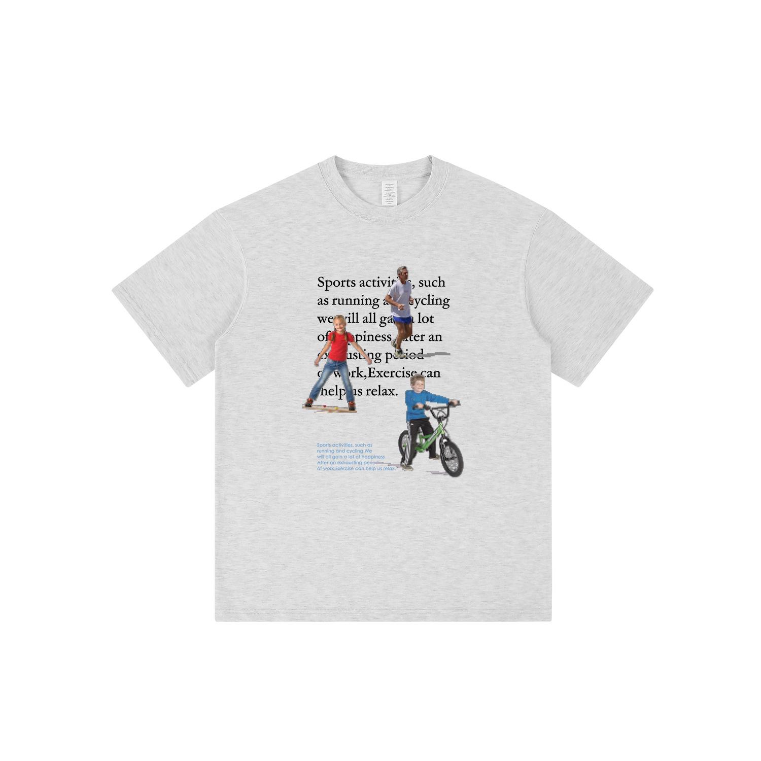 

Trendy Unisex Loose-Fit Graphic Short-Sleeve Tee Medium