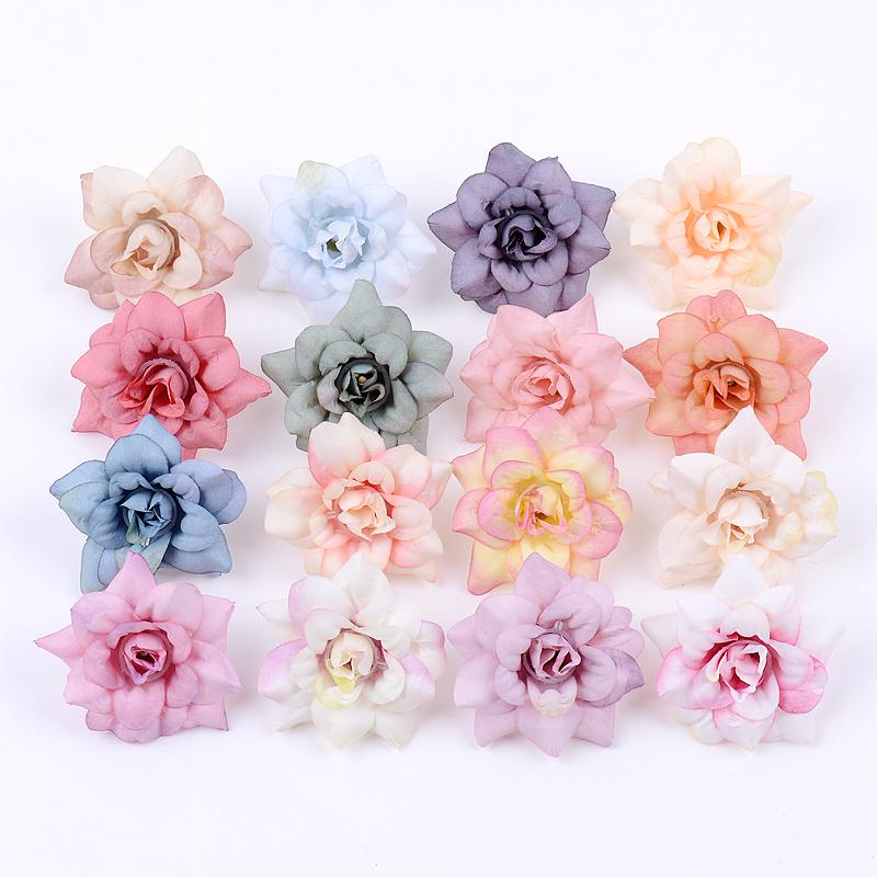 Silk Pointed Rose Small Flowers for DIY Headwear & Wedding Decoration
