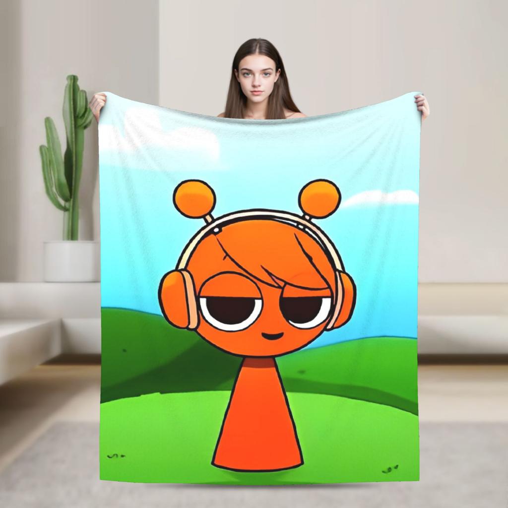 Sprunkis Plush Blanket Cartoon Game  Awesome Throw Blankets for  Sofa Bedding Lounge 150*125cm Plush Thin Quilt