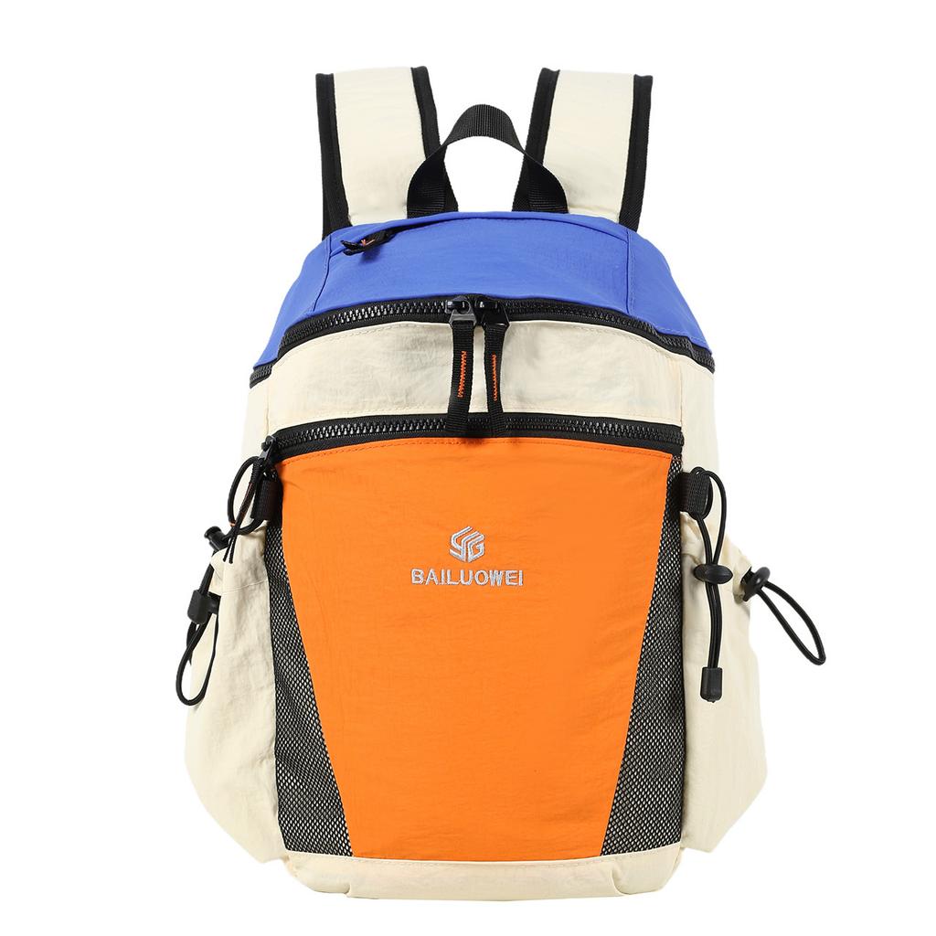 Schoolbag Fashion Brand Backpack Couple Outdoor Contrasting Color Versatile Leisure Travel Backpack Lightweight Hiking Bag