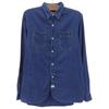 RRL Men's Striped Wabash Shirt, Indigo, Size M Tops M IndigoUsed