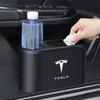 Autoaufkleber Tesla Auto Mülleimer Hängender Mülleimer mit Getränkehalter Organizer Box Auto Zubehör für Tesla Model 3 Y S X X Roadster Cyb