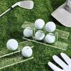 2 Stück Acryl Golfball-Displayständer für 8 Bälle, doppelstöckiger Golfball-Aufbewahrungsständer mit Rillen für Zuhause, Büro