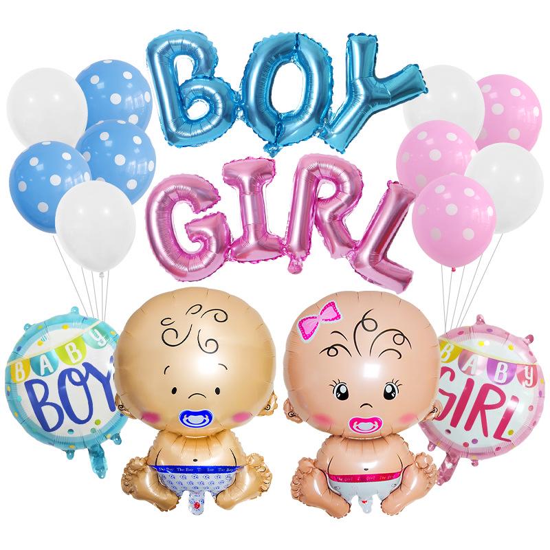 Niebieski Zestaw Balonów Foliowych w Kształcie Butelki na Mleko na Baby Shower - Dekoracja na Uniwersalne Świętowanie