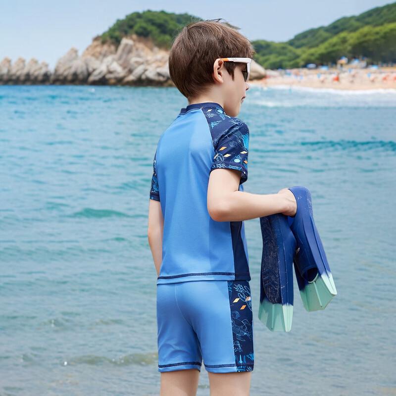 ASK JUNIOR Boys' Two-Piece Quick-Dry Training Swimsuit Set