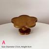 PGY Vintage Holzschale Dekoteller Hoher Fuß Dessert Kuchenteller Kerzenhalter Teekanne Serviertablett Display Japan Blume Speiseteller