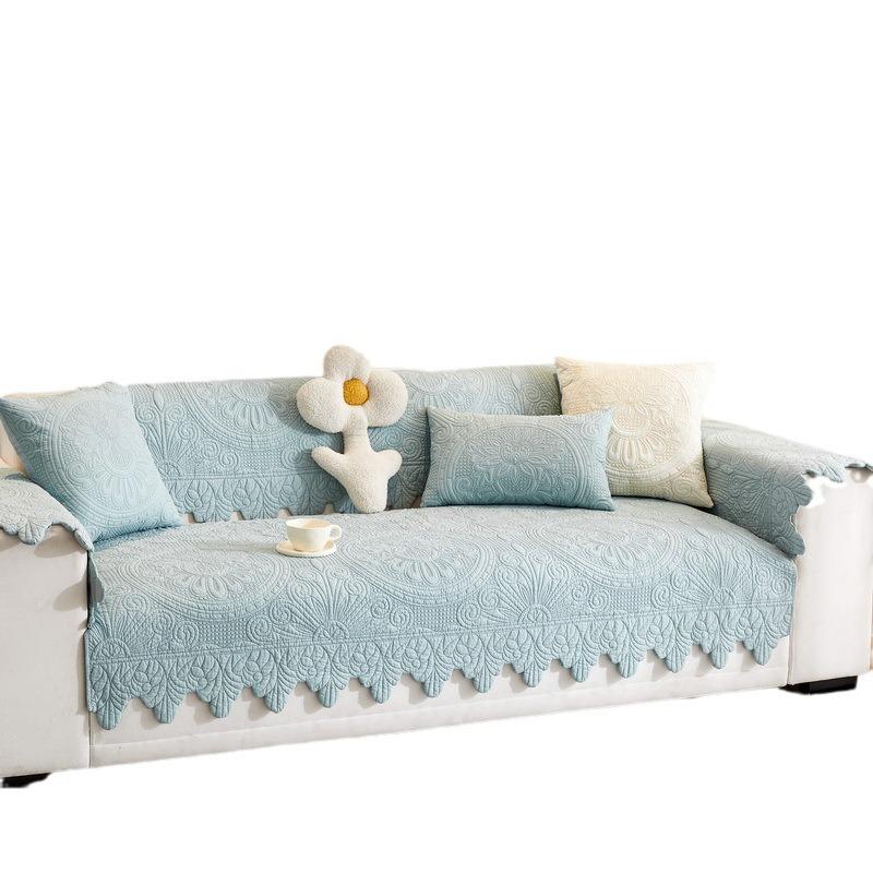 Pure Cotton Sofa Cushion, Universal In All Seasons, Non-Slip Sofa Cover, Retro French Sofa Towel, Fabric Sofa Seat Cushion, New Model